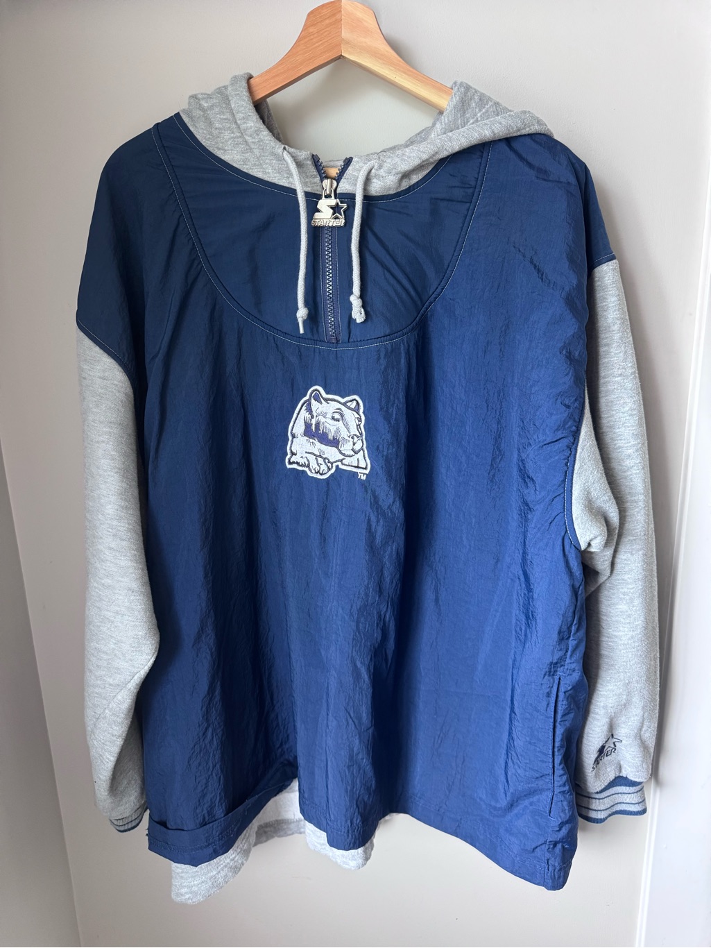 Vintage 90s Penn State Starter Hooded Jacket, Rare Piece Of Retro Clothing Sizel